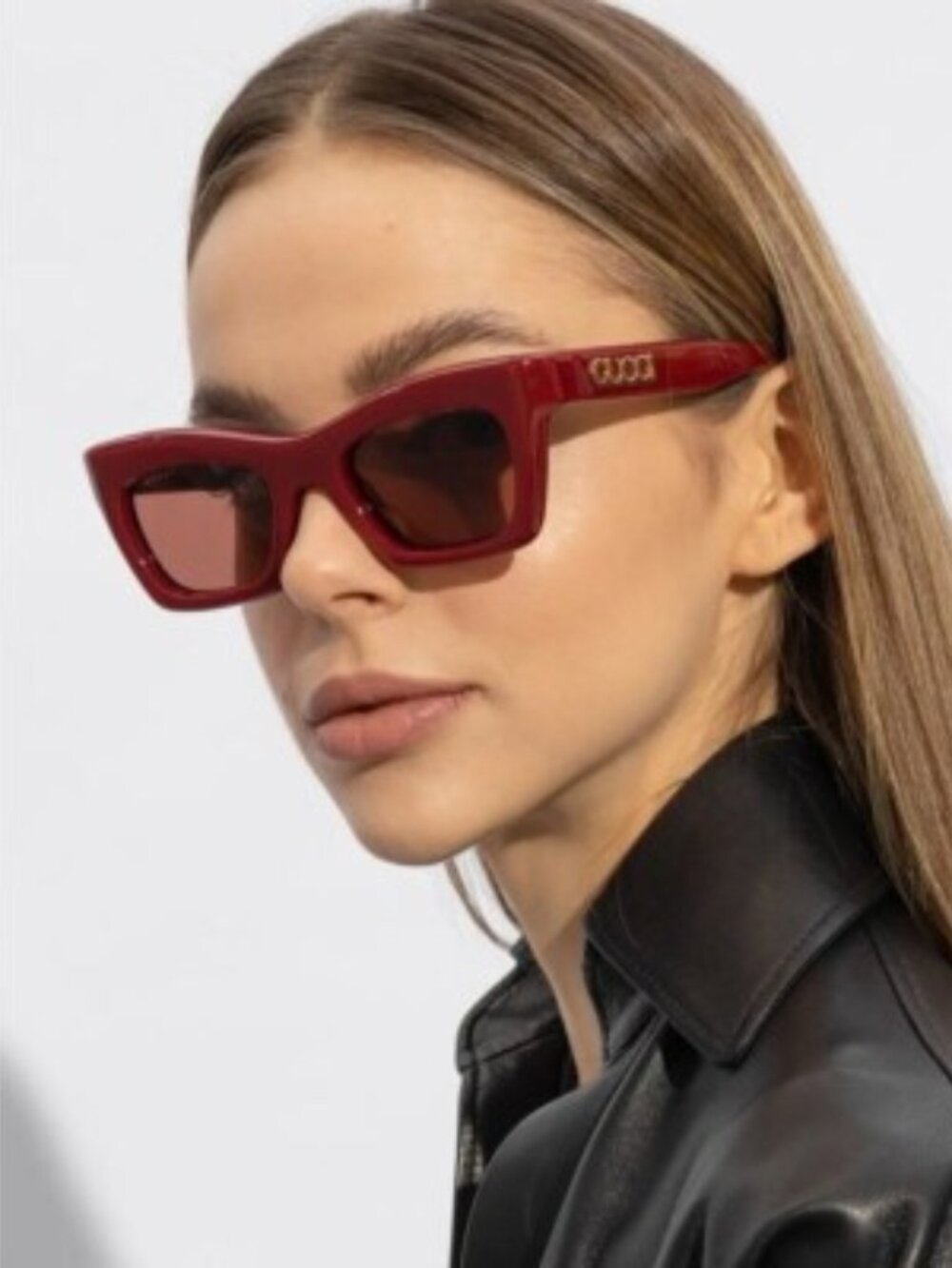 NEW GUCCI SQUARE SUNGLASSES GG1773S 003 RED GUCCI EYEWEAR